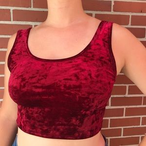 Crushed Velvet crop top | Forever 21 | M